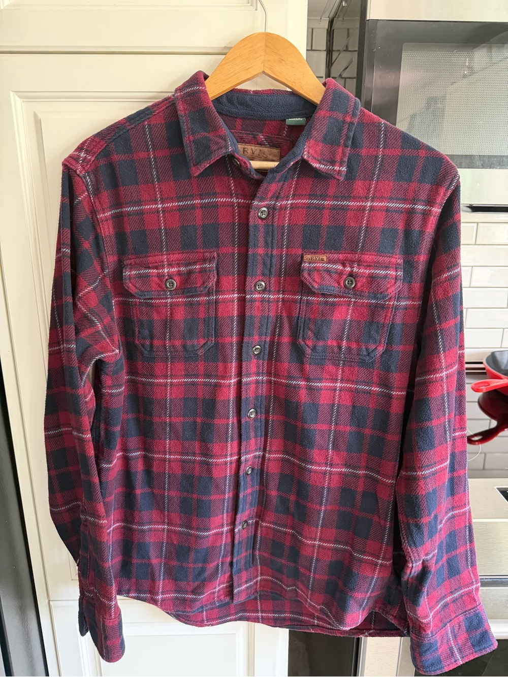Orvis Big Bear Heavyweight Double Brushed Flannel Button Down Shirt with Pockets